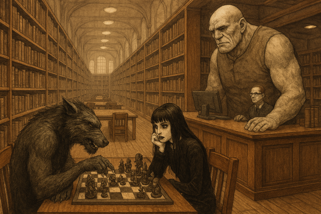 Gothy and Wolfy Chess Game in Grimoire Library